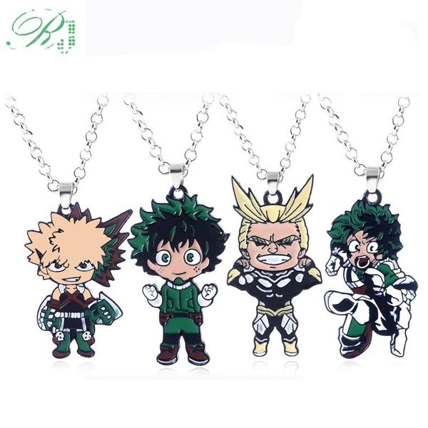 

pendant necklaces rj my hero academia figure logo boku no kohei horikoshi metal choker men jewelry gift, Silver