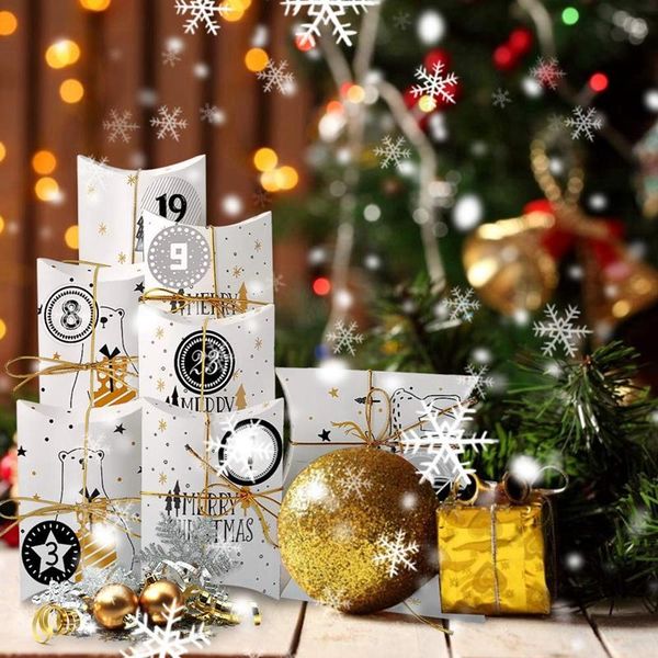 

gift wrap 24 piece sets advent calendar to fill small box christmas diy crafts with numbered stickers