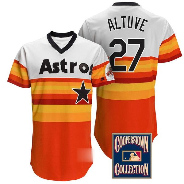 

houston astros men 27 jose altuve 25 jose cruz youth jersey, Black;red