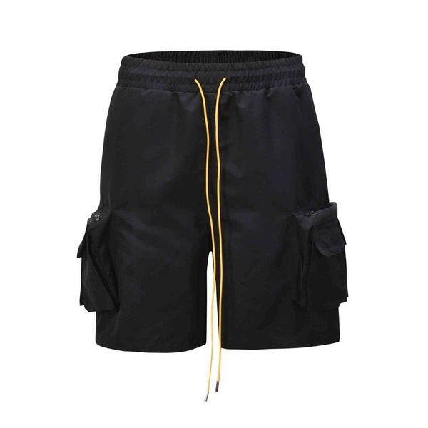 

fashionable shorts fog casual men's sports function multi pocket style popular on the street, White;black
