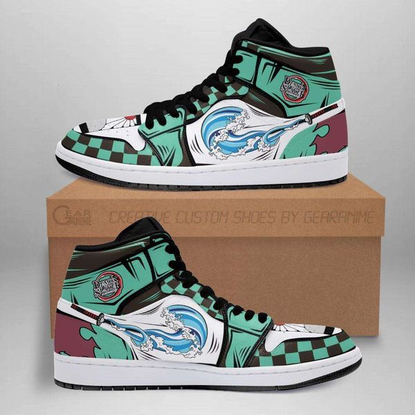 

tanjiro water skill sneakers anime demon slayer kny shoes