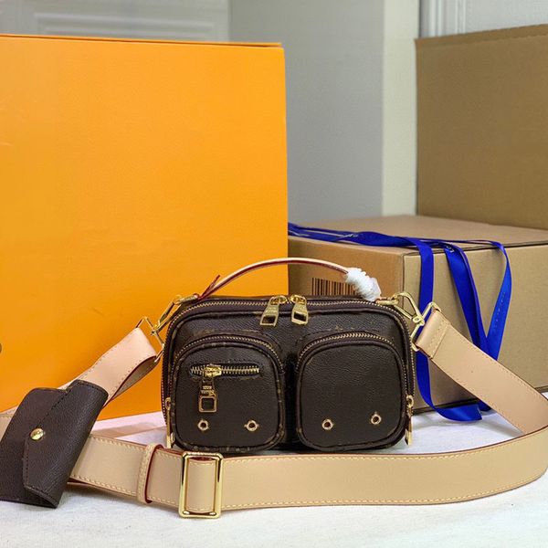 

women luxurys designers bags 2021 fashion one-shoulder messenger motorcycle bag classic color matching retro comfortable 56888