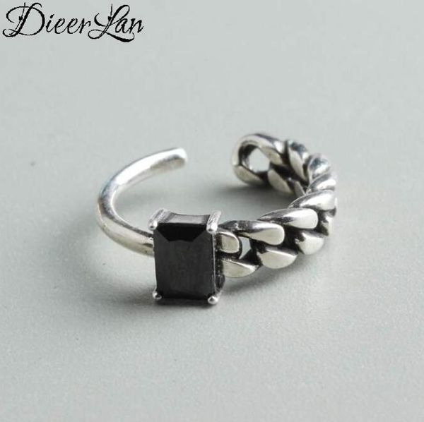 

wedding rings dieerlan retro vintage s925 sterling silver cubic zirconia ring for women gift luxury jewelry punk adjustable size antique, Slivery;golden