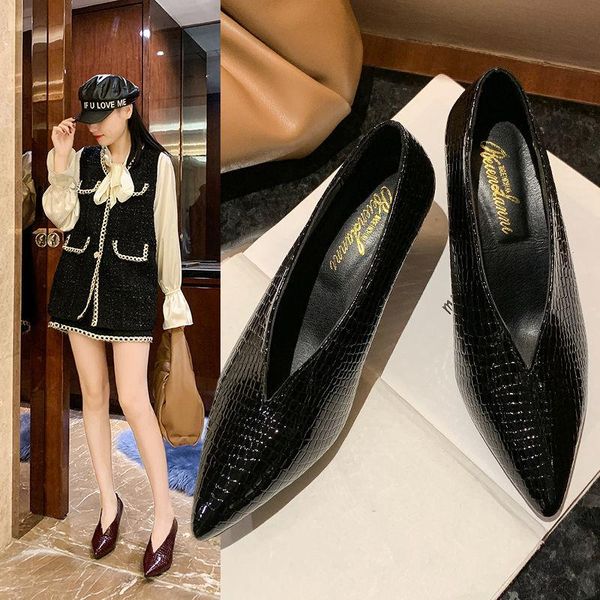 

dress shoes 2021 xgravity fashion designer vintage evening ladies pointed toe v cut woman high heel pumps sexy, Black