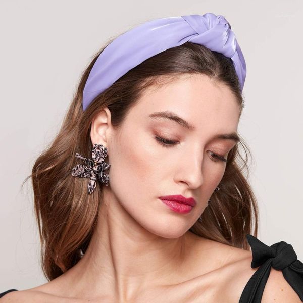 

women shiny knotted headband purple hairbands for girls hair band female accessories handmade head hoop bezel1