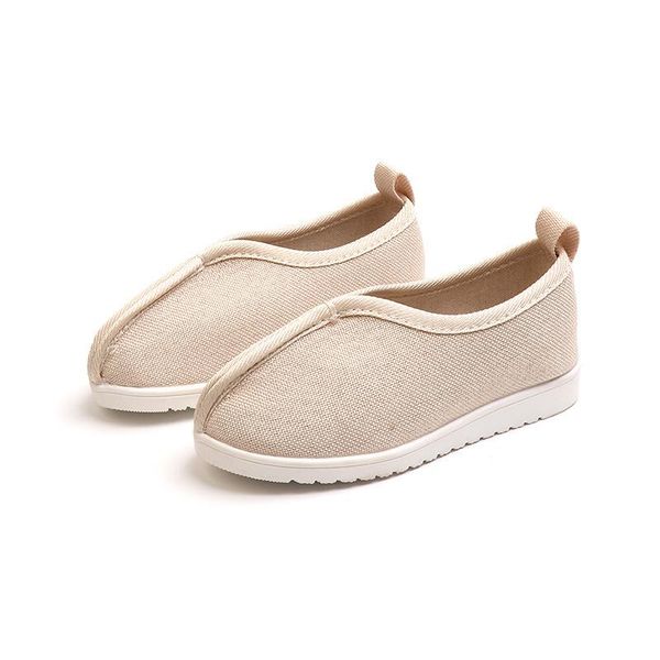 

boys hanfu shoes kids cloth sneakers tendon bottom soft children canvas girls fashion handmade national style, Black;red