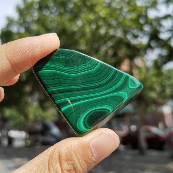 

1pc natural rough malachite mineral specimen polished small pieces for teaching specimens decorative objects & figurines