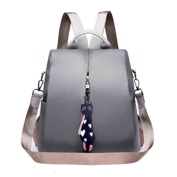 

hbp non-brand fashionable oxford cloth solid color versatile backpack anti theft femininity travel bag 2 sport.0018