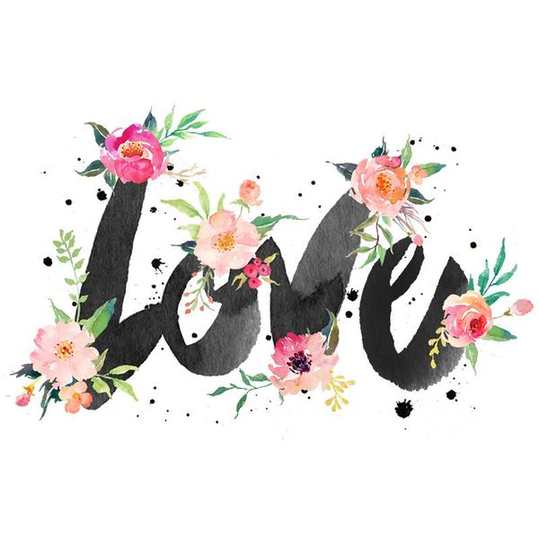 

wall stickers three ratels qc399 love with flower sticker quotes home decoration bathroom room decals