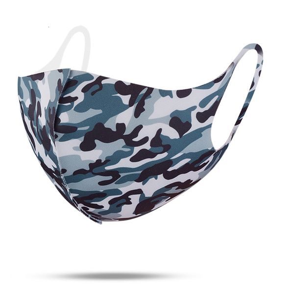 

camouflage ice silk printed stereo fashion star net red dustproof washable mask