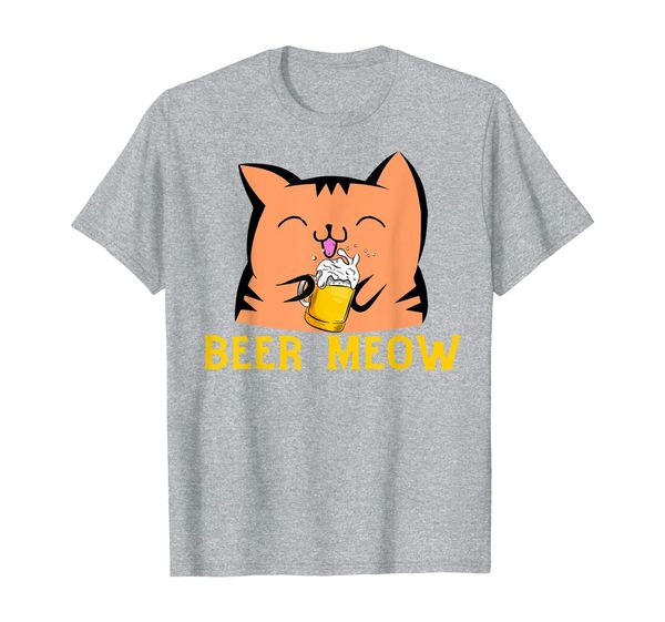 

beer meow cat kitty drinking alcohol t-shirt gift, White;black