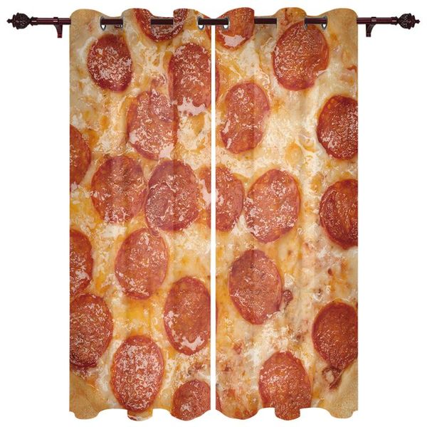 

exquisite home curtains giant pizza burrito living room bedroom kitchen translucent polyester decorative curtain & drapes