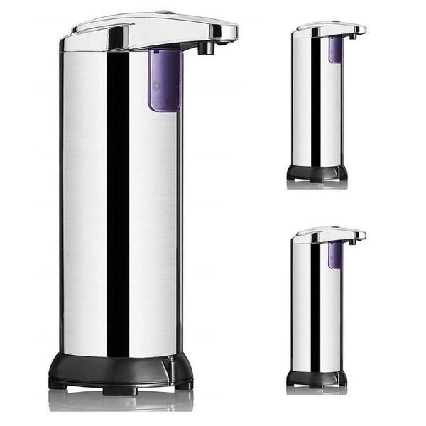 

liquid soap dispensers stainless steel automatic dispenser smart sensor 250ml hand wash home kitchen bathroom