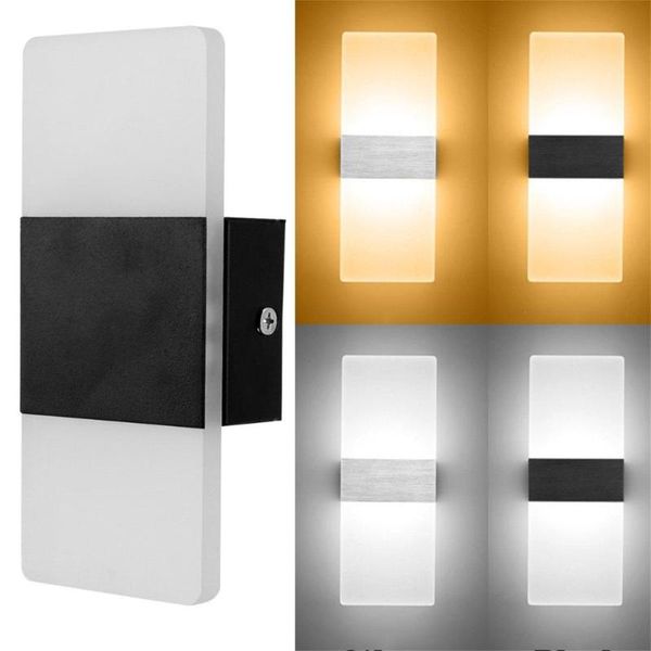 

wall lamp modern led light up down lighting cube sconce fixture mount indoor outdoor home room bedroom el decoration