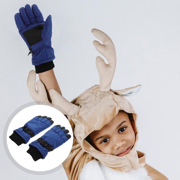 

ski gloves 1 pair kids waterproof skiing protective winter warm