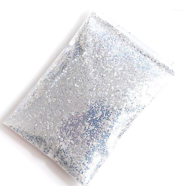 

50g/bag holographic laser mixed hexagon shape diamond glitter sequins 0.2-2mm mermaid sparkly sliver manicure flake slices tg#15 nail1, Silver;gold