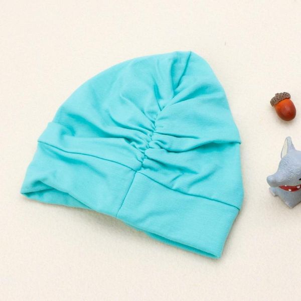 

cute baby hat cotton soft turban knot summer born cap for girls caps & hats, Yellow