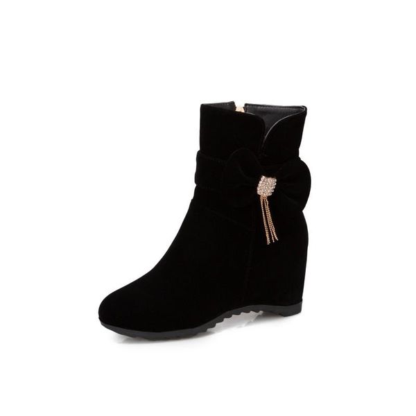 

boots big size simple women shoes ankle for ladies woman winter, Black