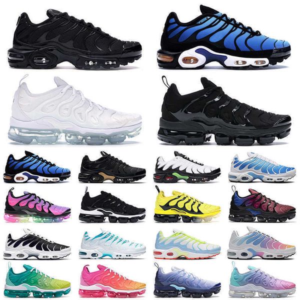

tn plus mens running shoes triple white black hyper blue voltage purple oreo vapor3.0 men women trainer sports sneakers