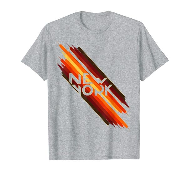 

new york city typographic red orange colors t-shirt, White;black