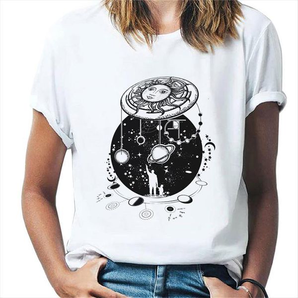 

summer wild o neck womens short sleeve simple leisure tee, White
