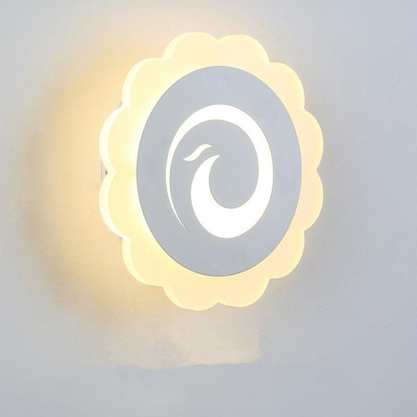 

wall lamp simple modern bedroom bedside led creative aisle children room sunflower acrylic cafe light