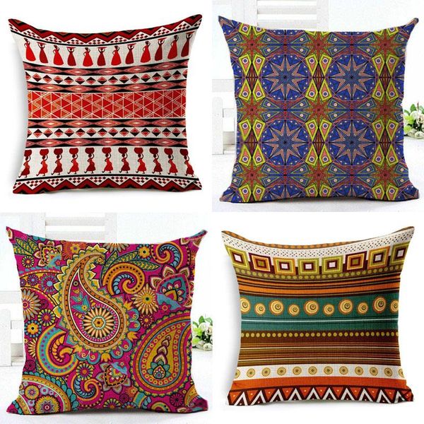 

cushion/decorative pillow classic geometric cushion set mandala water drop living room sofa decoration cover polyester linen rest