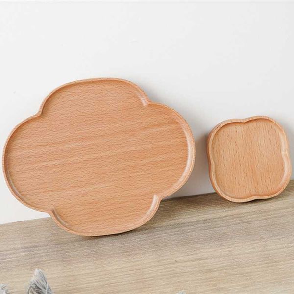 

japan style beech plum flat plate wooden dinner tray el irregular friendly tea serving trays tableware dishes & plates