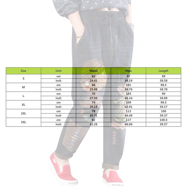 

2011women fashion brand korea style vintage hole girl embroidery ankle-length denim jeans female casual loose harem pants trousers, Blue