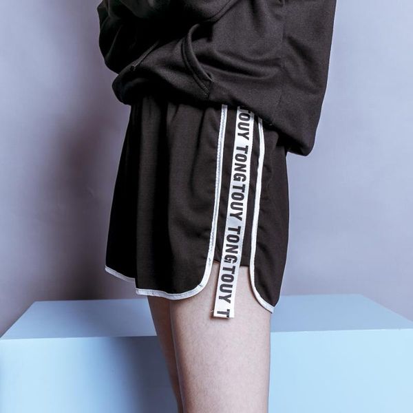 

women's shorts summer loose running women sport fitness sweatpants korean fashion high waist feminino mini short pants 50h0239, White;black