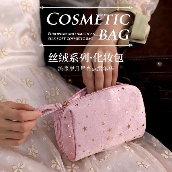 

cosmetic bags & cases flannelette star hand makeup bag simple portable storage