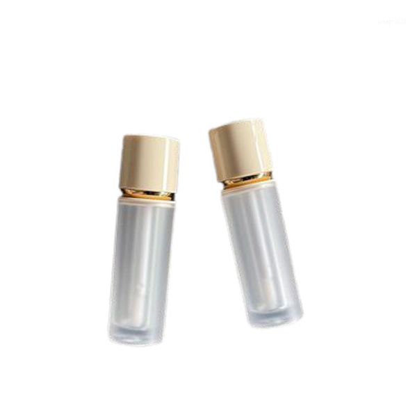 

storage bottles & jars arrival empty 4ml pale yellow cover frosted bottle lipgloss tube portable cosmetic refillable packaging container 30p