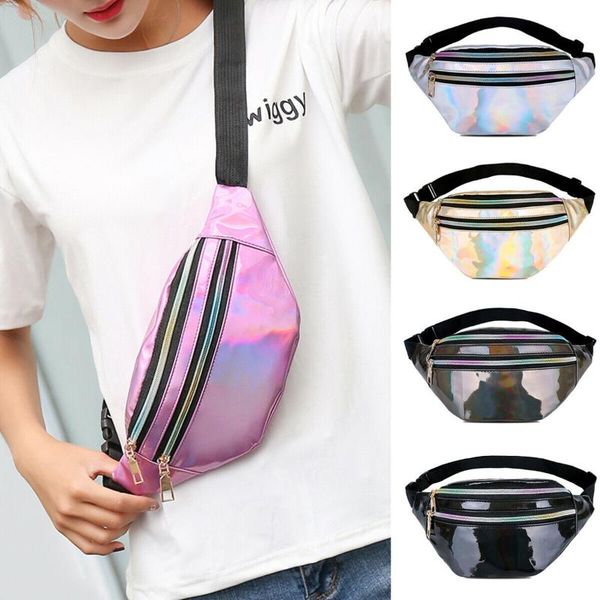 

women waist bag fanny pack phone belt cards adjustable female pu leather travel hip bum small purse chest pouch bags
