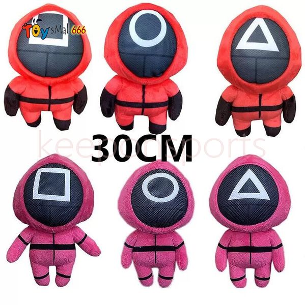 

2021 halloween gifts new squid game stuffed plush doll toys korea tv squids games plushies dolls 30cm fans christmas kids