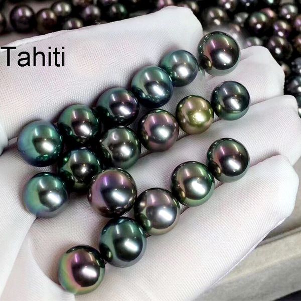 

wholesale new 9-10mm aaa round akoya natural seawater tahiti pearl oyster black color for diy bracelet necklace ring holiday gift, White