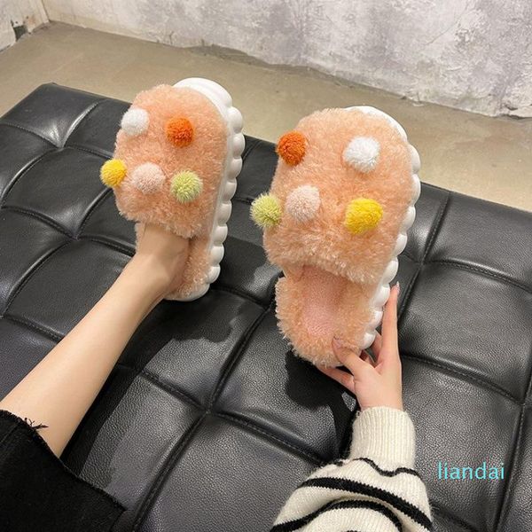 

slippers low shoes flock rome pu rubber hoof heels basic, Black