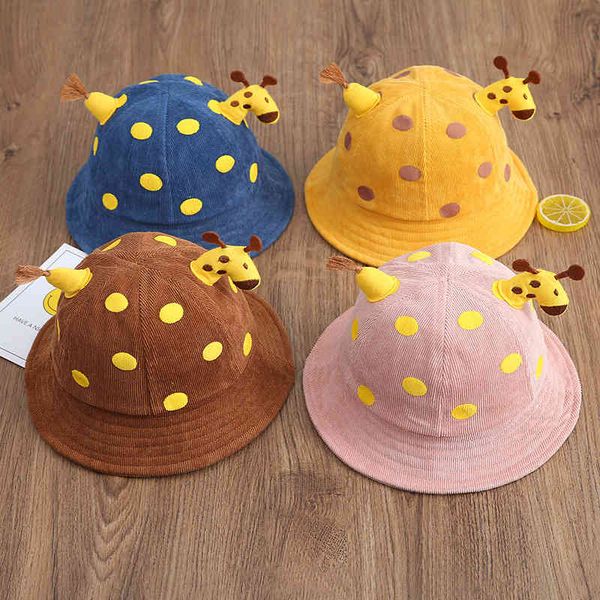 

baby hat spring autumn boys and girls corduroy lovely fisherman version antler shading breathable sun hat, Yellow
