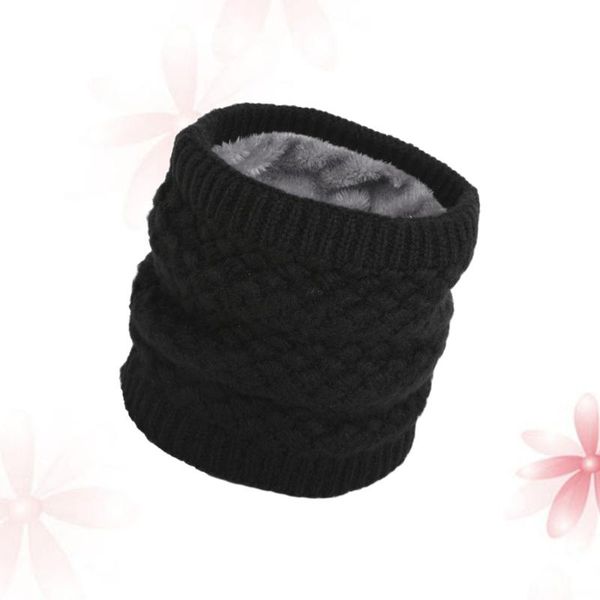

cycling caps & masks knitting scarf plus thickening single loop neck winter keep warm warmer ladies girls windproof (black)