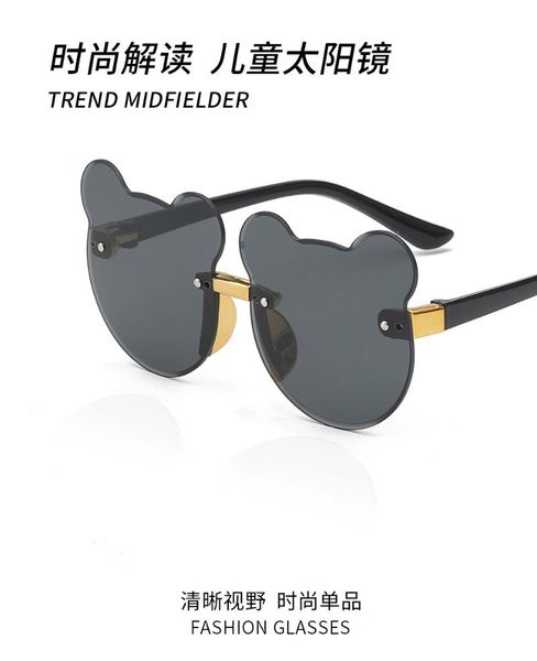 

cartoon copy children sunglasses cross-border progressive ocean 2021 cat ears rimless glasses, Blue