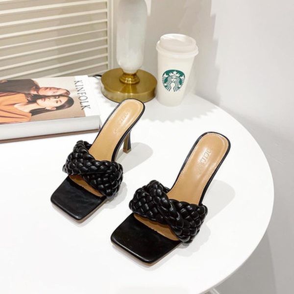 

sandals kcenid women gladiator shoes ankle strap metal high heels summer party dress buckle pumps size 42, Black