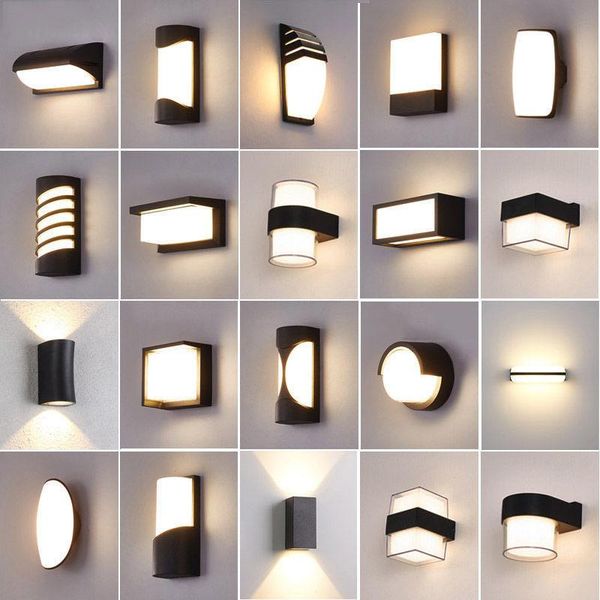 

waterproof led outdoor wall lights ip65 courtyard modern simple spotlighting lamps for exterior garden terrace balcony lamp