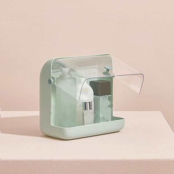 

storage boxes & bins transparent cover makeup box portable deskorganizer cosmetics jewelry dustproof &waterproof cosmetic case