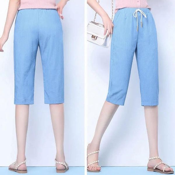 

women's jeans summer pants plus size wide woman high waist straight leg mom women denim korean oversize, Blue