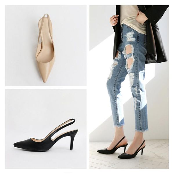 

women's shoes 2021 summer pumps 6cm/8cm/10cm high heels stiletto pointed hollow work fashion sandals dress, Black