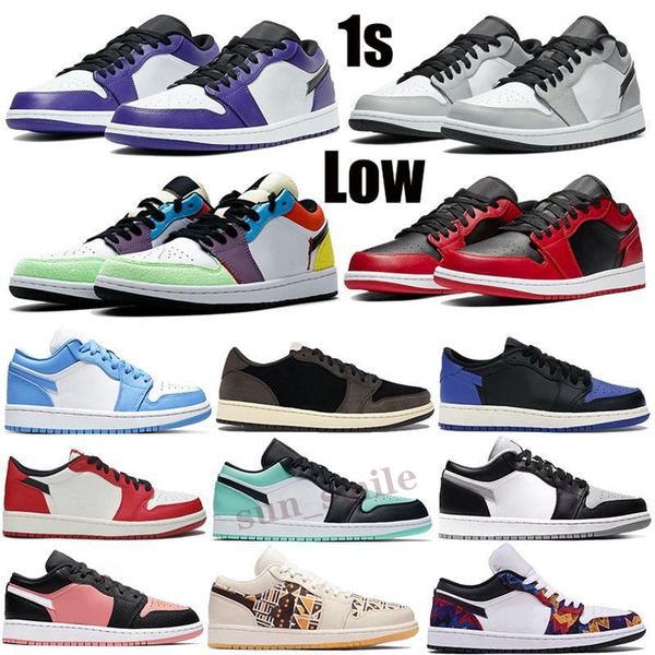 

low 1 1s basketball shoes unc hyper royal pine green paris tie-dye triple white men mens sneakers women trainers us 5.5-11