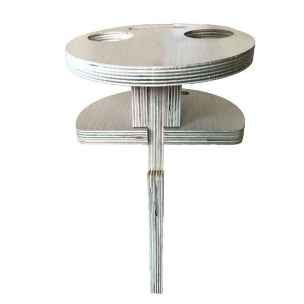 

outdoor folding wine table mini portable baltic birch plywood wooden glass picnics round deskcamp furniture