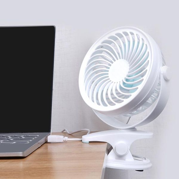 

electric fans clip fan usb air conditioner 360 rotating brushless motor cooler deskoffice household small ventilador white