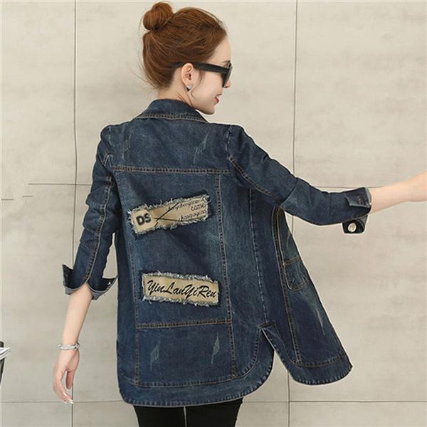 

women's jackets spring and autumn jacket female casual jeans medium korean length thin bf long sleeve [may 1] 0vaq, Black;brown