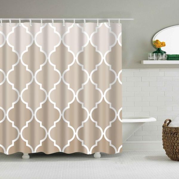 

curtain & drapes nordic style geometric stripe wave shower curtains frabic waterproof polyester bathroom decor in the