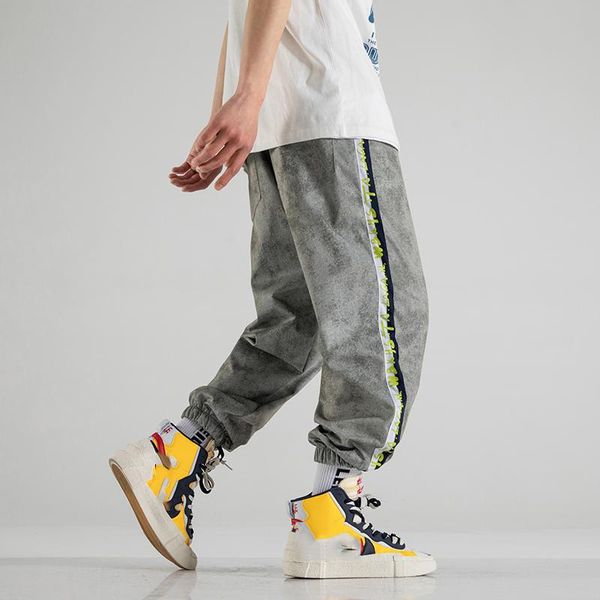 

men's pants 2021 ankle-length streetwear spring autumn hip hop harem mens casual korean oversize 5xl 6xl bigger pocket joggers trouers, Black